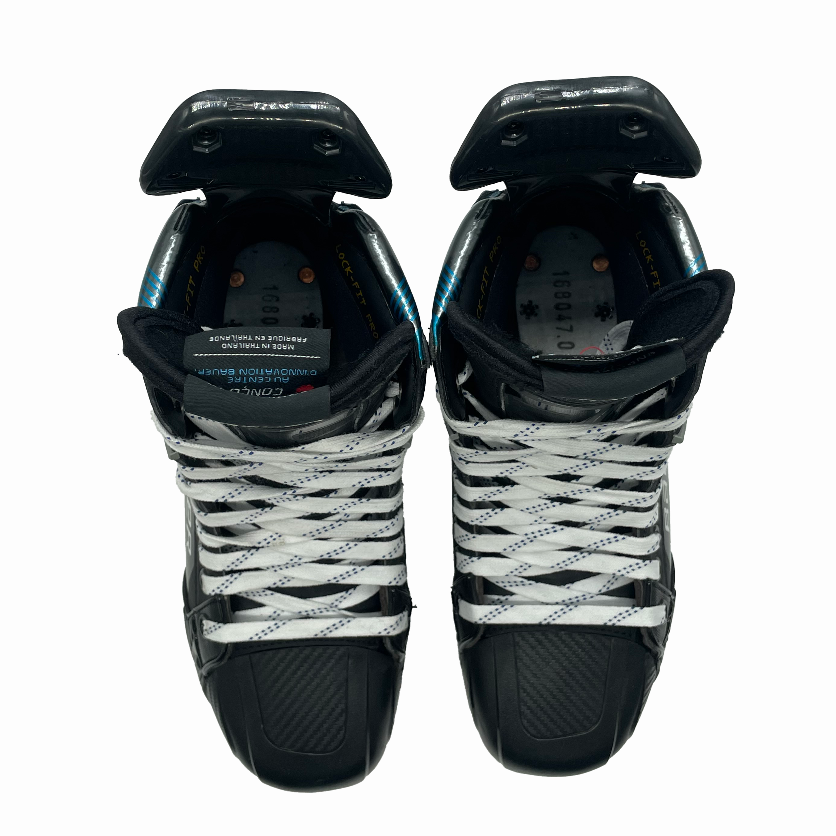 Patins de hockey Bauer Supreme Mach Pro Stock – Taille 9D (bleu poudre)